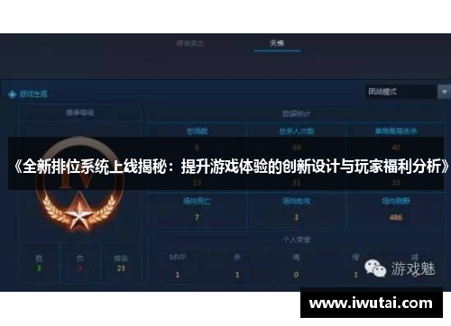 《全新排位系统上线揭秘：提升游戏体验的创新设计与玩家福利分析》